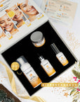 Coffret Routin Éclat Vitamine C Inaturel - Sérum, crème hydratante, contour des yeux et mousse nettoyante, le cadeau idéal pour illuminer et unifier la peau pour la nouvelle année.
