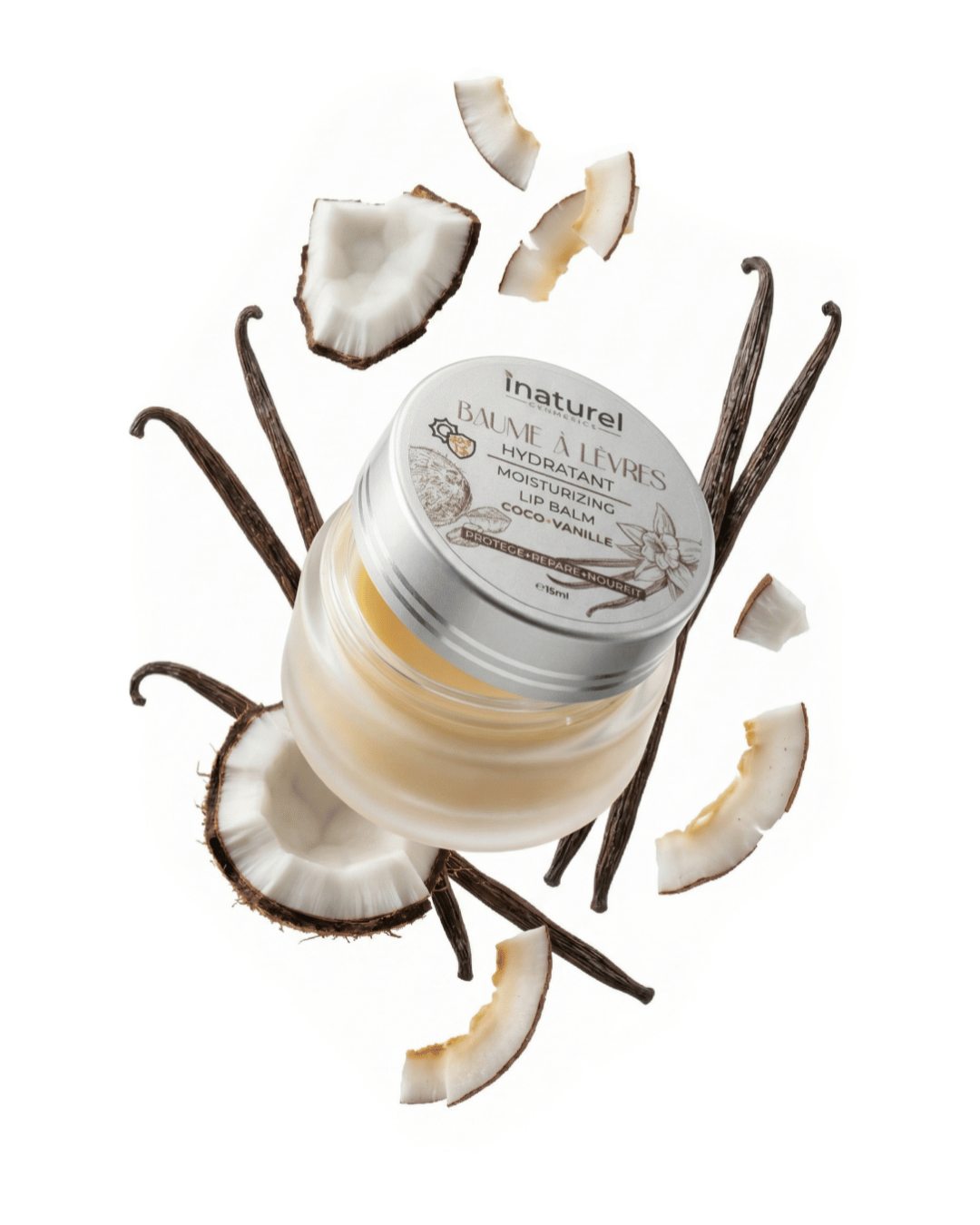Baume à levre hydratant coco vanille SPF15+