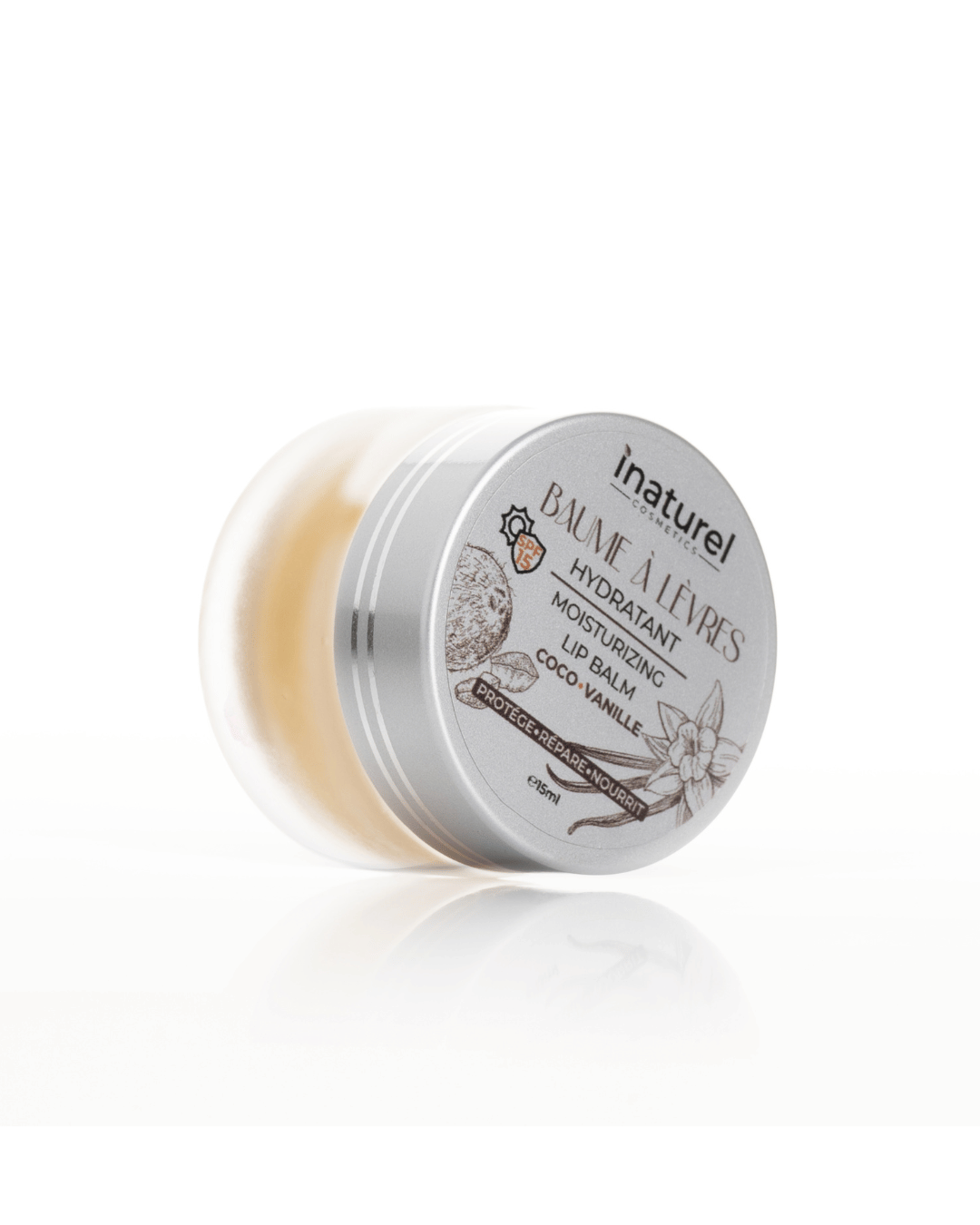 Baume à levre hydratant coco vanille SPF15+