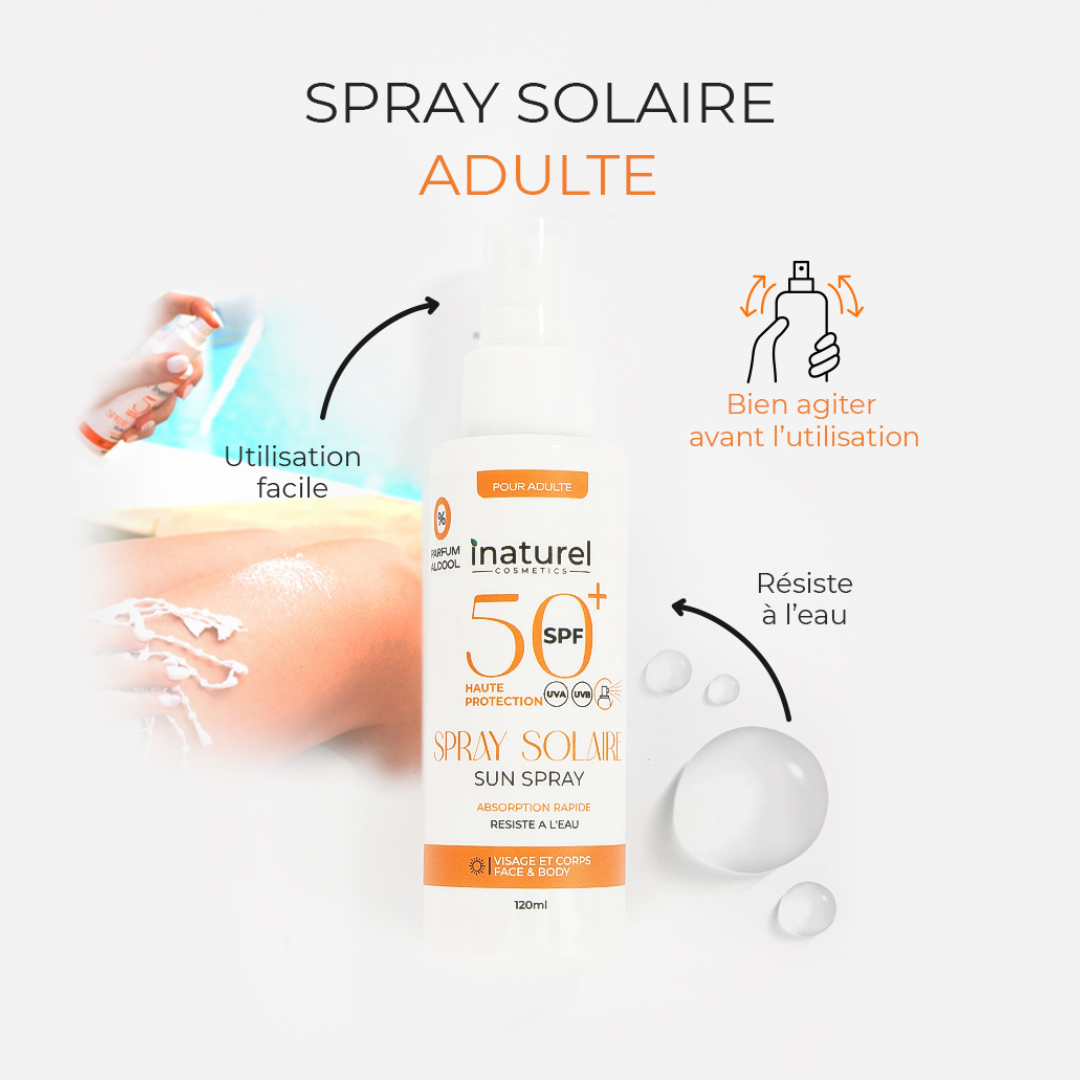 Spray Solaire SPF 50+ | Adulte – 120 ml