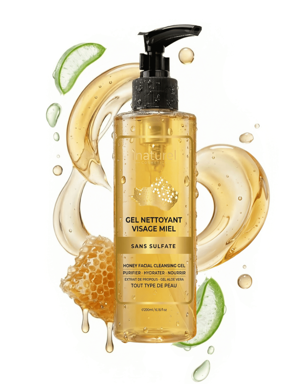 Gel Nettoyant Visage Miel — Sans Sulfate