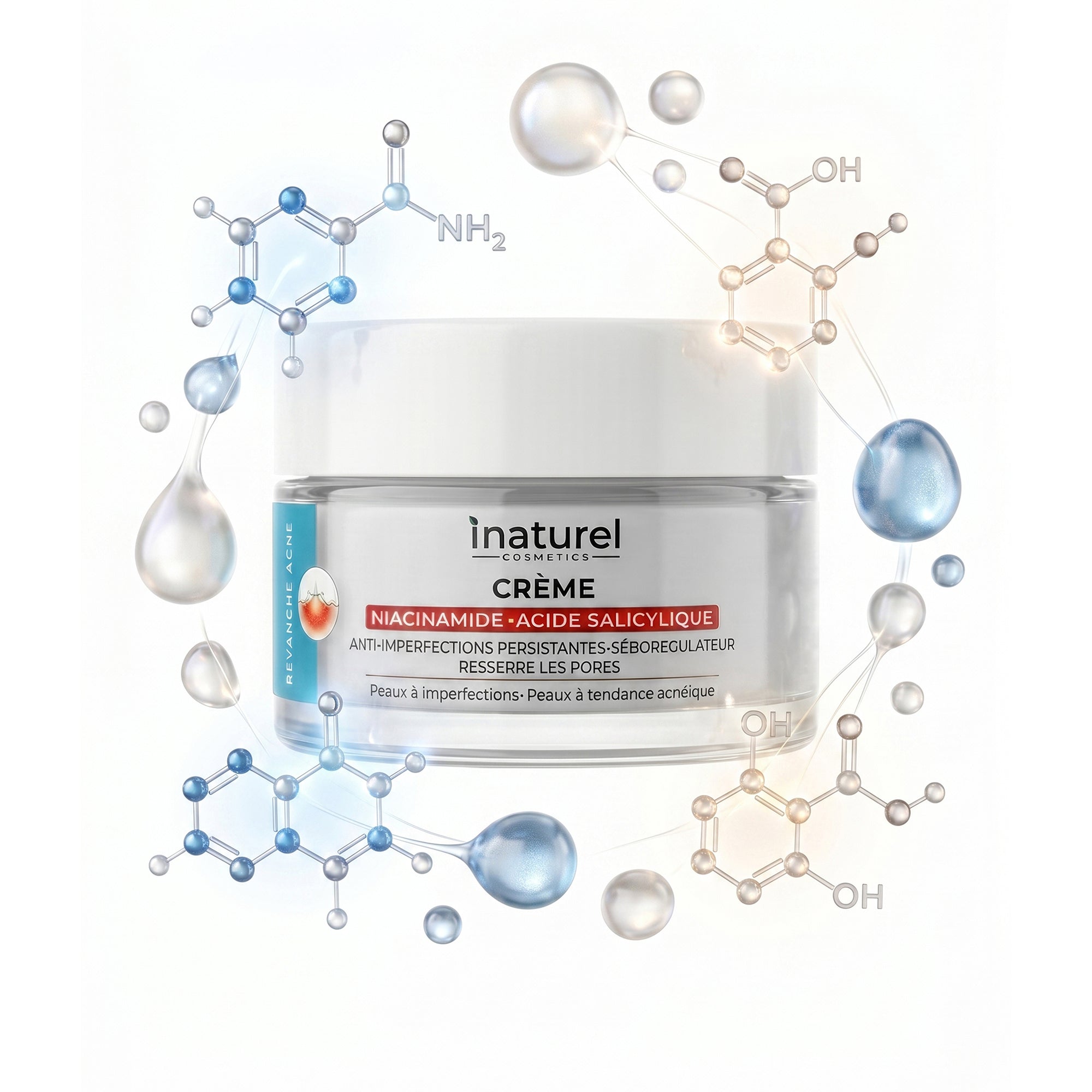 Crème Revanche Acné - Anti-imperfections persistantes · Seboregulateur · Resserre les pores