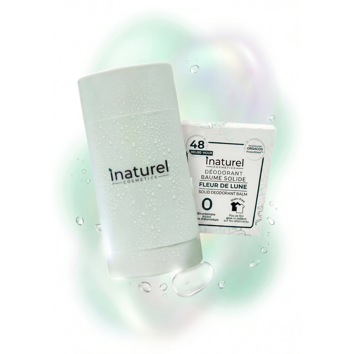 Déodorant baume solide rechargeable - Technologie ORGACOS PrebioShield™
