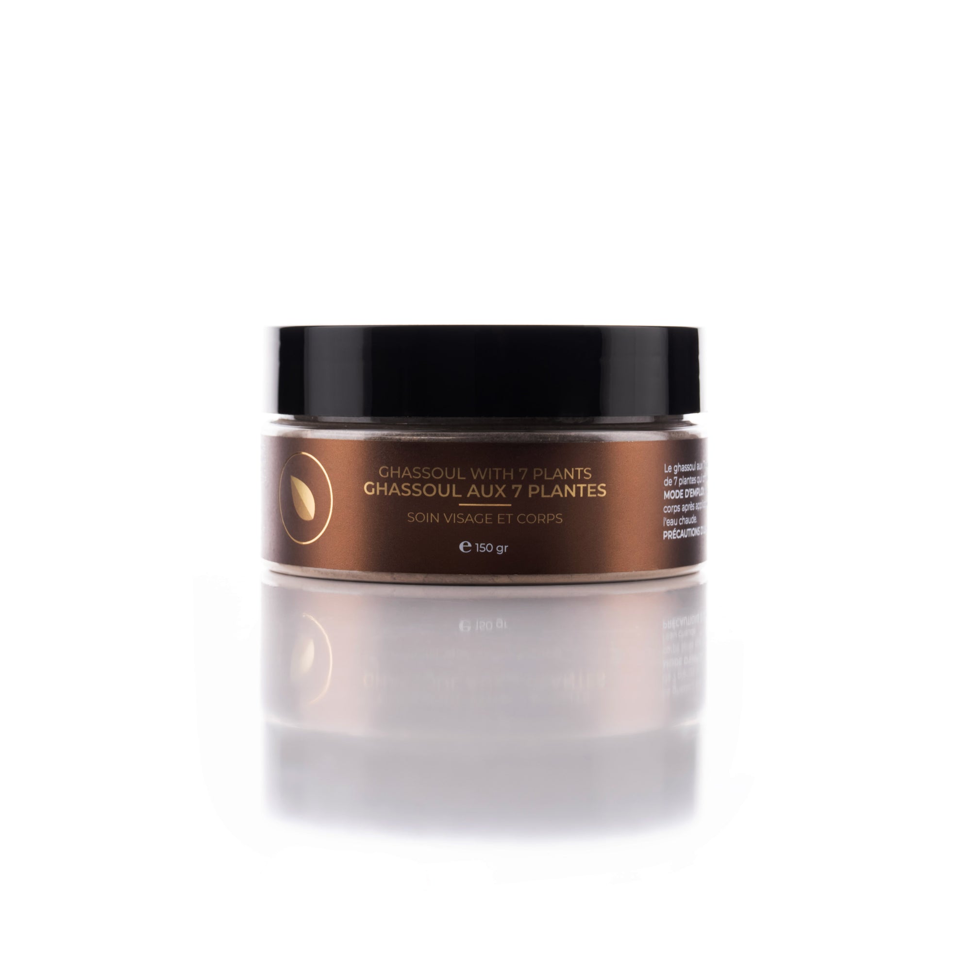 Ghassoul aux 7 Plantes Inaturel en pot de 150g - Masque purifiant et hydratant naturel pour une peau douce et nourrie.
