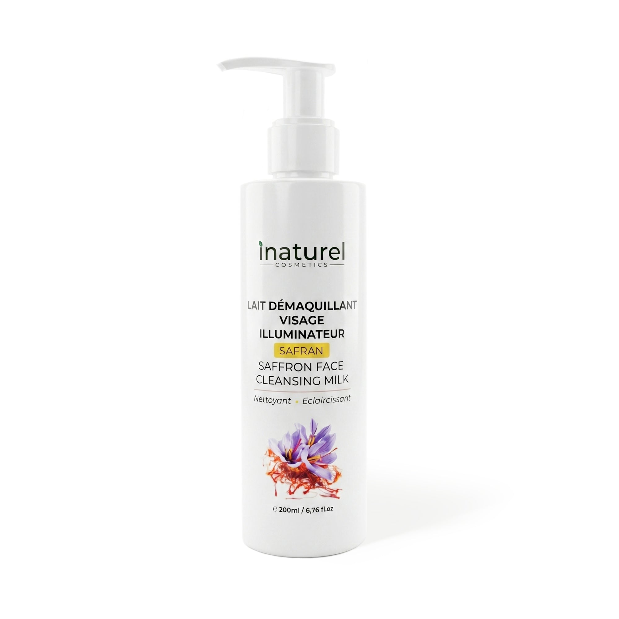 Lait démaquillant visage illuminateur SAFRAN